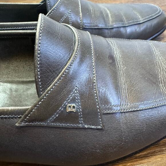 Vintage Continentals Bally Switzerland 9 M Laurence gray leather loafer R626 - Picture 6 of 14
